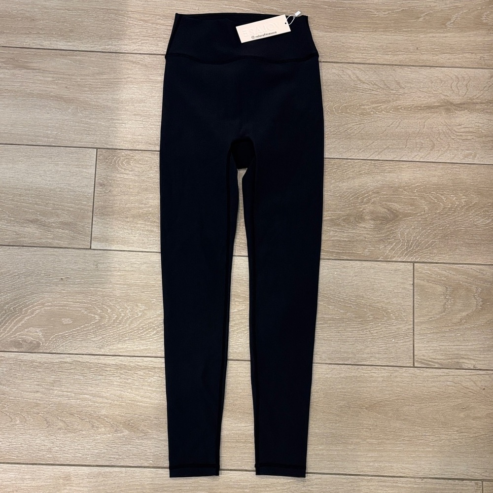 High-Waist Black Ribbed Leggings - Volare Fitness size Small Brand new with tags